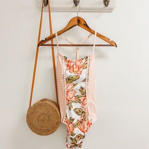 NEW Striped Floral Bathing Suit Target